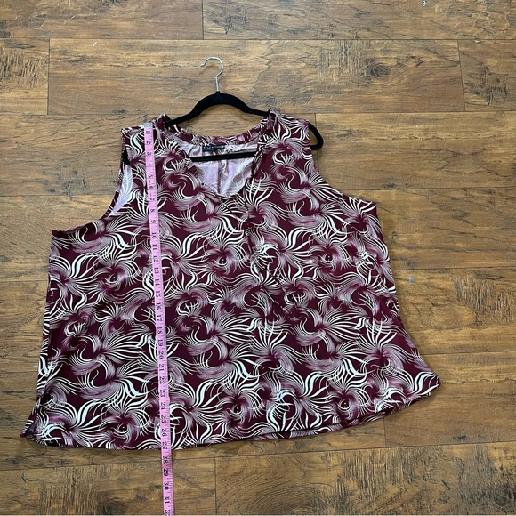 Plus size Wmns blouse bundle of 2 Flowy patterned plaid & sleeveless floral 4xlg - Picture 15 of 16